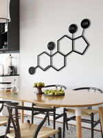 Testosterone Molecule Metal Wall Art