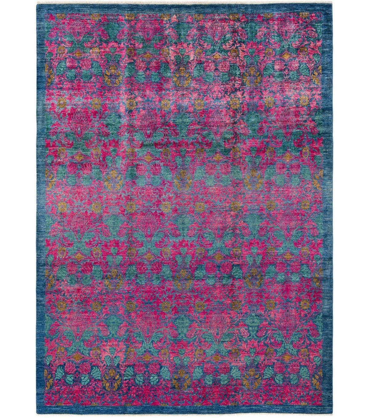 The Brightest Pink Sakada Hand Spun Wool Hand Knotted Area Rug