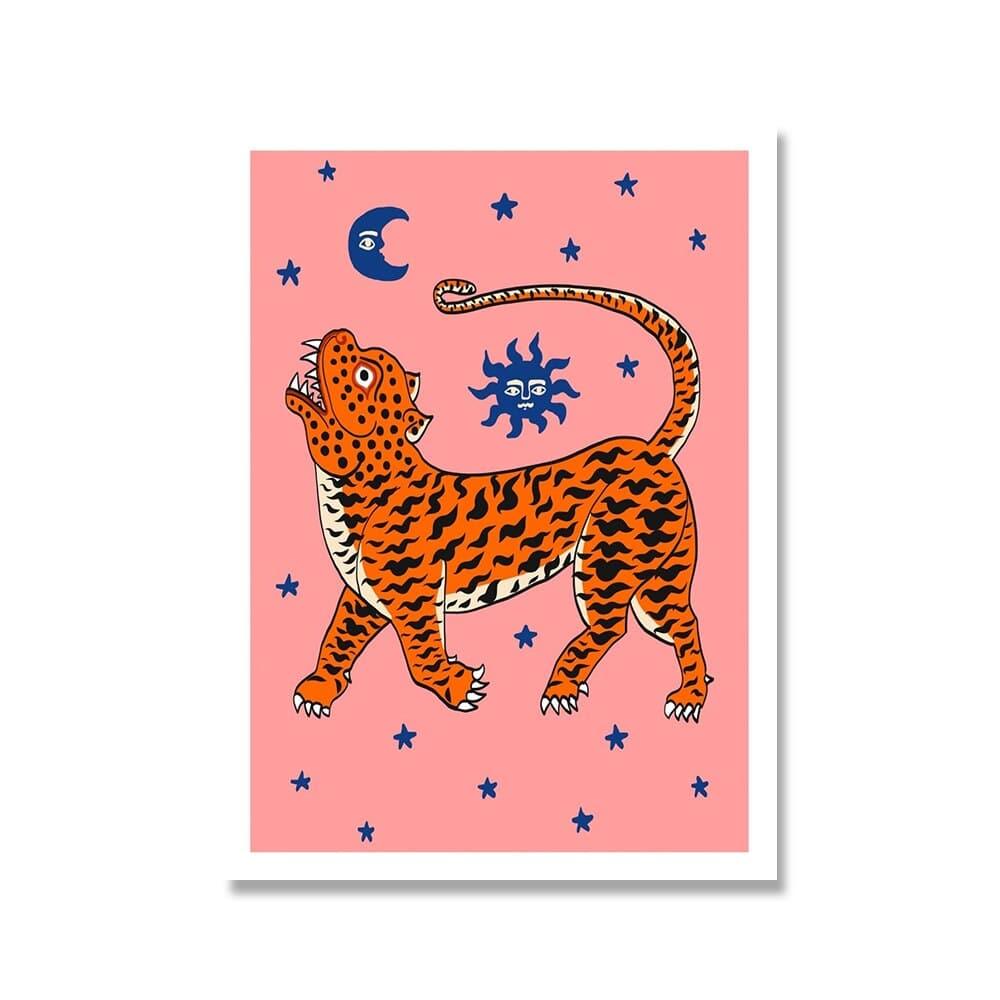 The Charming Wild Cats Wall Canvas Print Picture 5