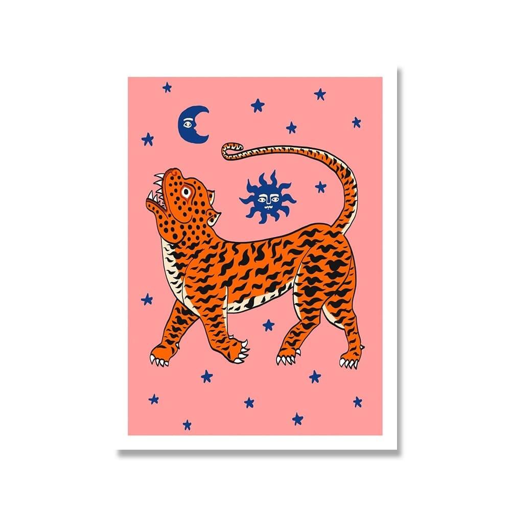 The Charming Wild Cats Wall Canvas Print - MAIA HOMES