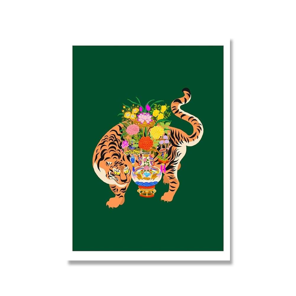 The Charming Wild Cats Wall Canvas Print Picture 1