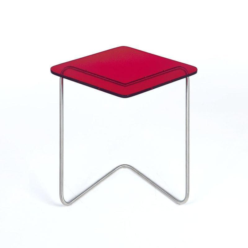 The Diamond Crystal Table | Award-winning Design Cherry Red Stainless