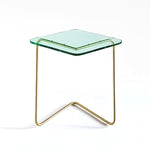 The Diamond Crystal Table | Award-winning Design Mint Green Brass