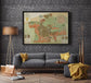 The Hague City Map Wall Print| 1908 Den Haag Map