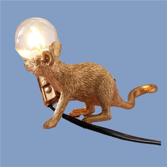 The Mini Mice Lamp Walking Gold