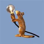 The Mini Mice Lamp Stand-Up Gold