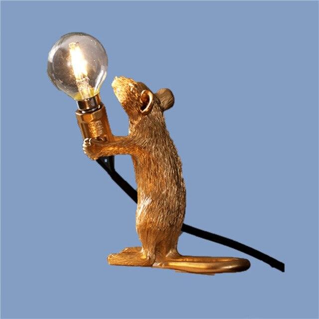 The Mini Mice Lamp Stand-Up Gold