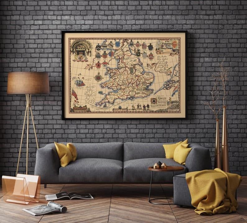 The Pilgrims of the Mayflower| Map of England and Holland - MAIA HOMES