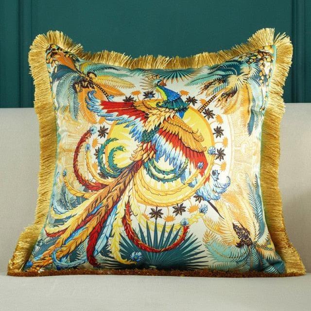 The Royal Animal Collection Printed Throw Cushion Pillow Cover Peacock