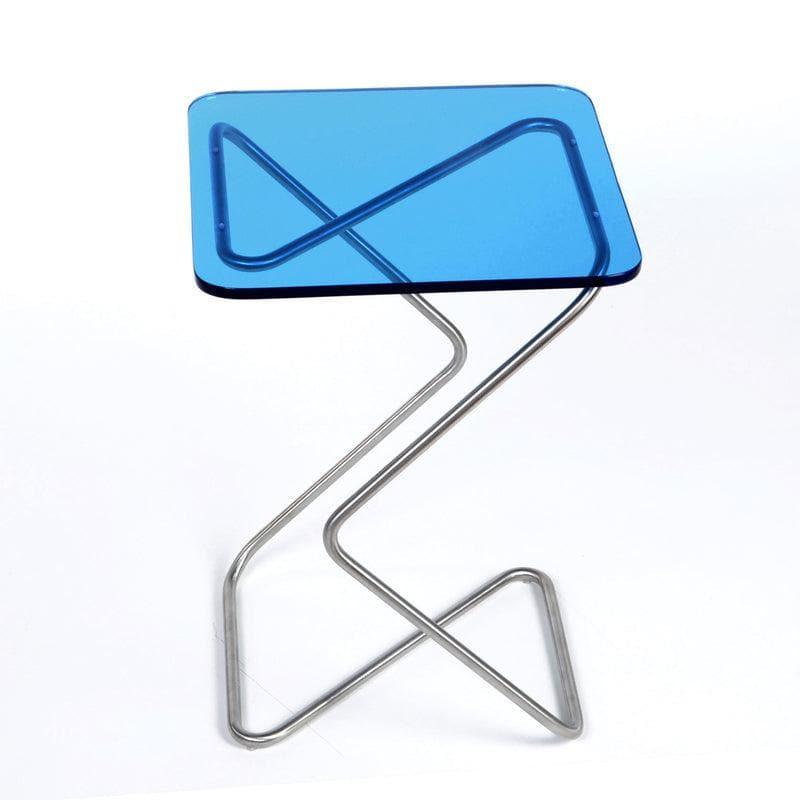 The Square Crystal Table | Award-winning Design Maya Blue Stainless