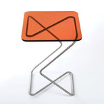 The Square Crystal Table | Award-winning Design Burnt Orange Stainless