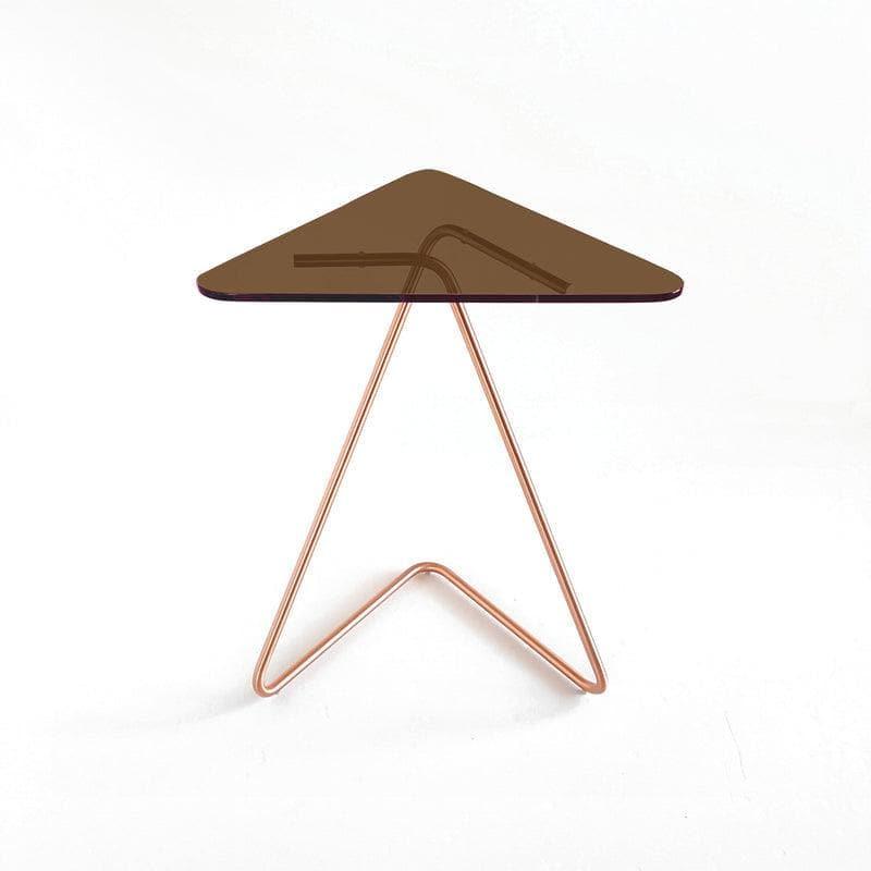 The Triangle Crystal Table | Award-winning Design Brown Copper