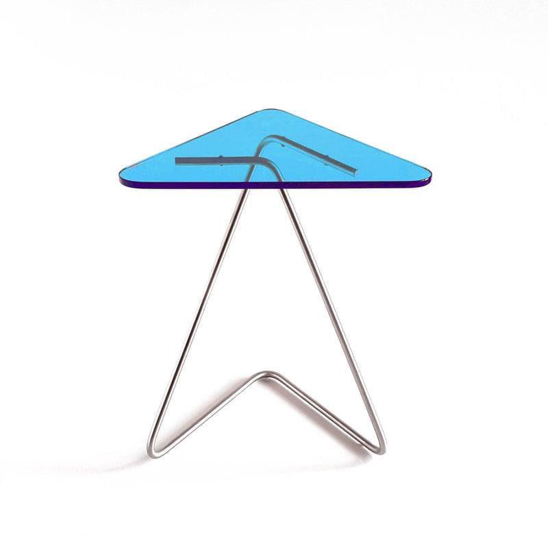 The Triangle Crystal Table | Award-winning Design Maya Blue Stainless