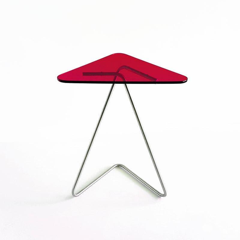 The Triangle Crystal Table | Award-winning Design Cherry Red Stainless