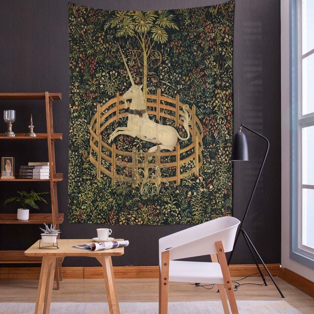 The Unicorn In Captivity Wall Tapestry MAIA HOMES