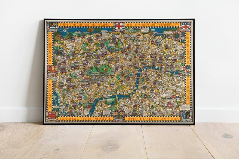 The Wonderground Map of London 1914| Canvas Print Wall Art - MAIA HOMES