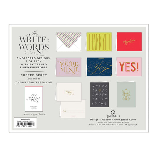 The Write Words Greeting Assortment with Booklet - MAIA HOMES