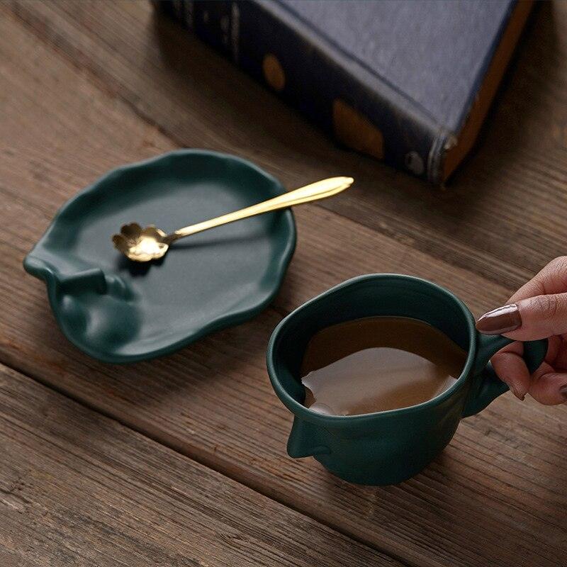 Thinker Face Ceramic Coffee Mug and Saucer Set - MAIA HOMES