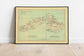 Tobago and Barbados Islands Map Poster 1853| Barbados Map Wall Art Print - MAIA HOMES