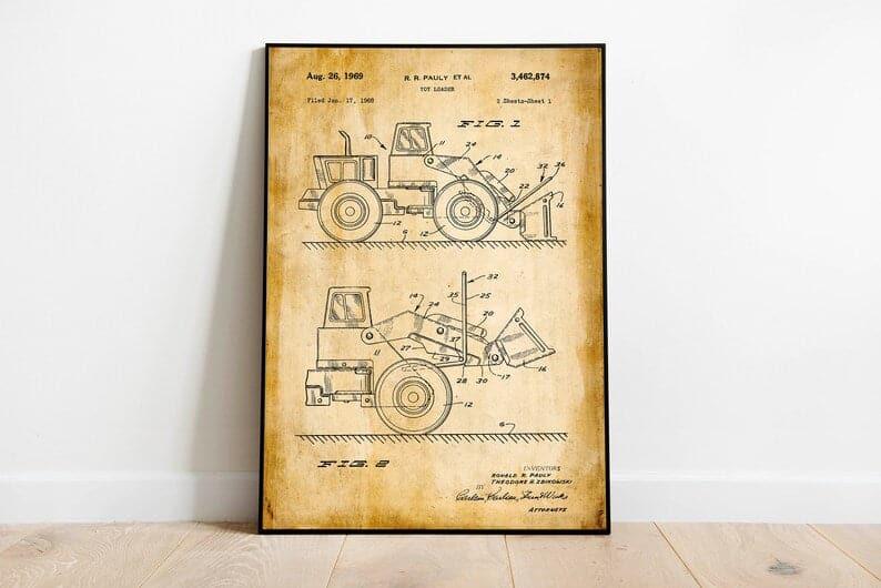 Tonka Truck Patent Print| Framed Art Print