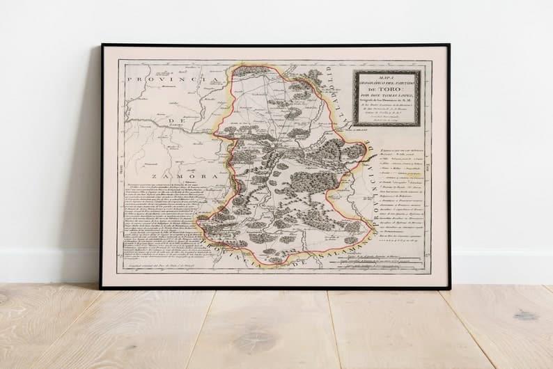 Toro Map Print| Canvas Print Wall Art