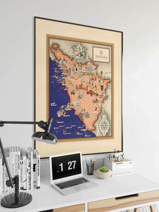 Toscana Map Print| Art History - MAIA HOMES