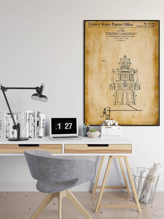 Toy Robot Patent Print| Framed Art Print - MAIA HOMES