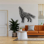 Tree Branch Wolf Metal Wall Decor 79"W x74"H 200x189cm inches