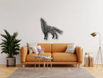 Tree Branch Wolf Metal Wall Decor