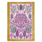 Tree of Life Pink Mustard Hand Tufted Wool Rug