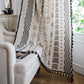 Tribal Tassel Farmhouse Cotton Linen Curtain - 2 pcs - MAIA HOMES