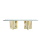 Trinity Brassed and Glass Dining Table Default Title