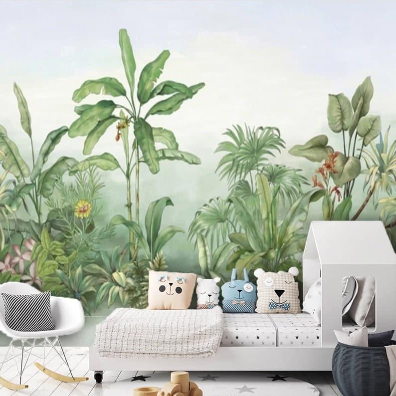 Tropical Banana Tree Garden Wall Mural