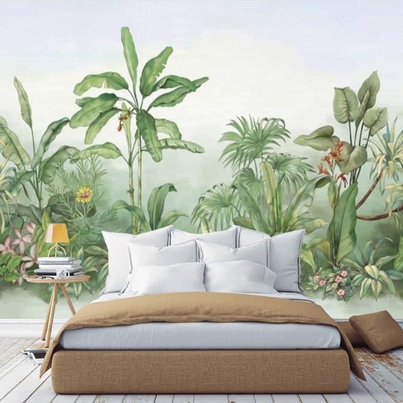 Tropical Banana Tree Garden Wall Mural