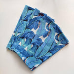 Tropical Leaf Block Printed Cotton Napkins