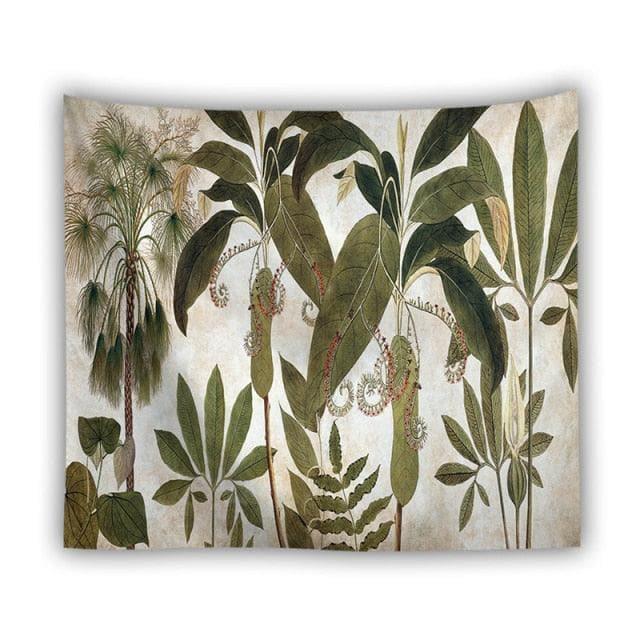 Tropical Leaves in the Jungle Wall Hanging Tapestry 2