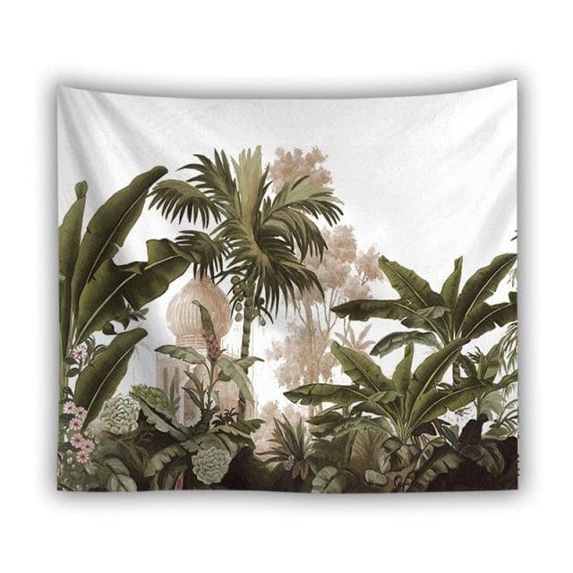 Tropical Leaves in the Jungle Wall Hanging Tapestry 5