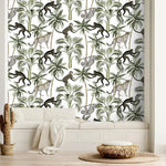 Tropical Monkeys and Coconut Tree Wallpaper