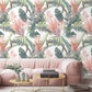 Tropical Paradise Floral and Banana Leaves Wallpaper - MAIA HOMES