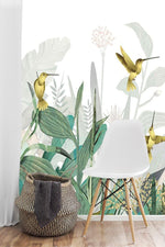 Tropical Paradise Hummingbirds Jungle Wall Mural