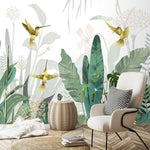 Tropical Paradise Hummingbirds Jungle Wall Mural