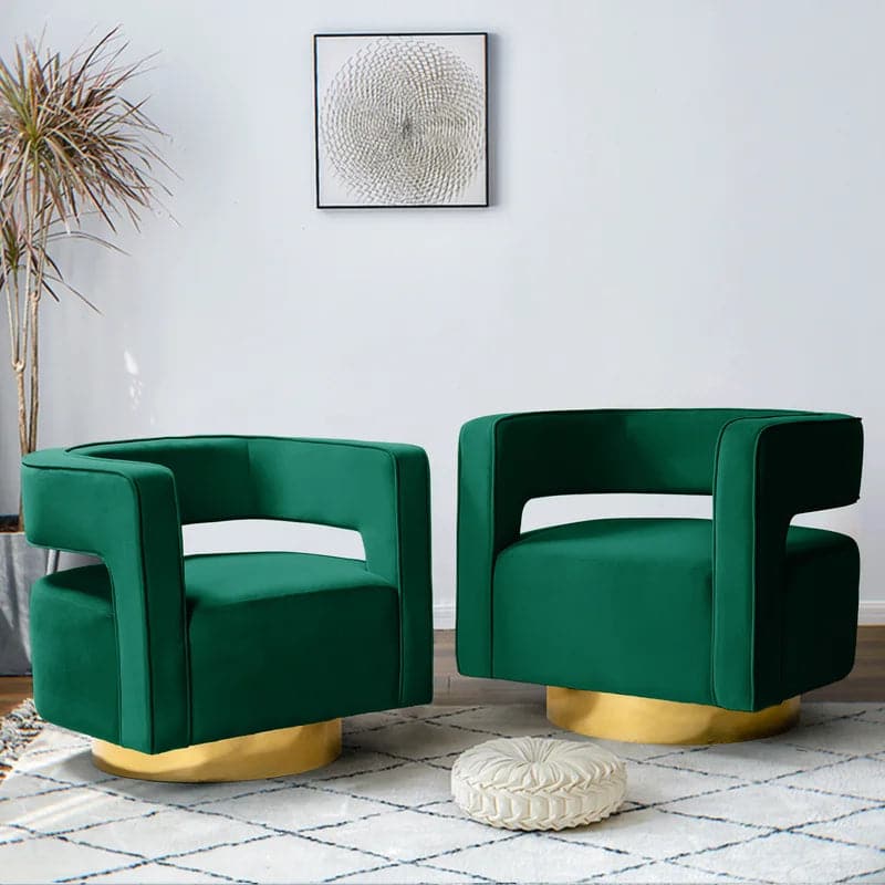 Wide best sale velvet chair