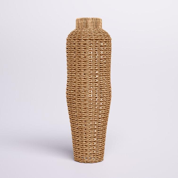 Tulip Water Hyacinth & Rattan Table Vase