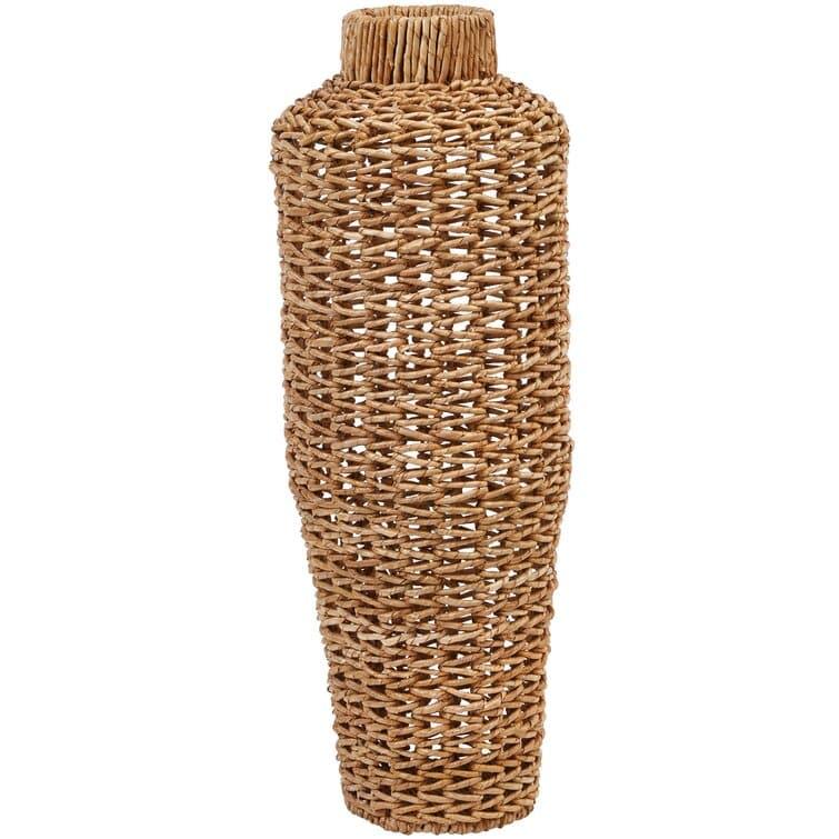 Tulip Water Hyacinth & Rattan Table Vase