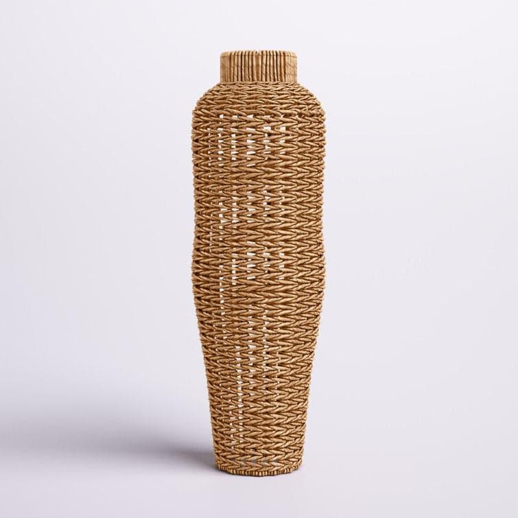 Tulip Water Hyacinth & Rattan Table Vase