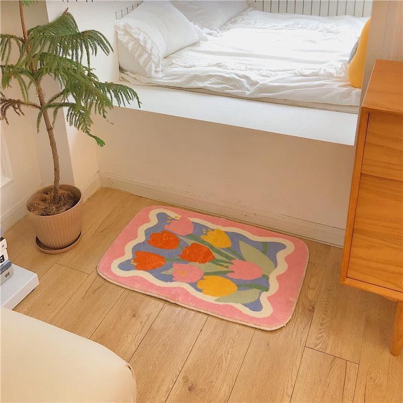 Tulips in the Sky Accent Rug Pink