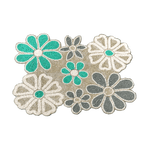 Turquoise Floral Beaded Table Runner and Placemat Set