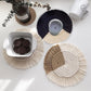 Two-Toned Fringed Bohemian Cotton Coasters - MAIA HOMES