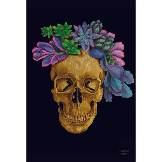 Vanitas 3 Colorful Floral Decorated Skull Wall Art - MAIA HOMES