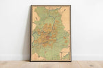 Vilnius City Map Print| Lithuania Map Poster